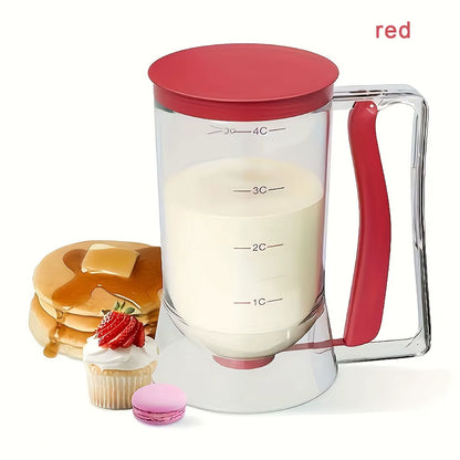 Upgraded Version 1 Pcs 900Ml Batter Dispenser Hand-Held Graduated Funnel Pastry Dough Dispensador for Pancake Cupcakes Cake